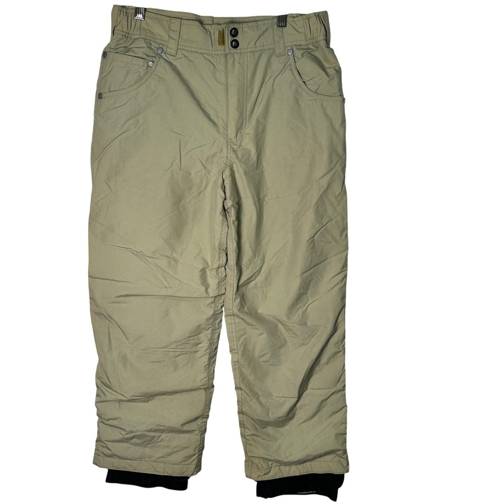 Quiksilver Snow X-Series Insulated Ski Snowboard Pants Khaki Mens Large Gorpcore